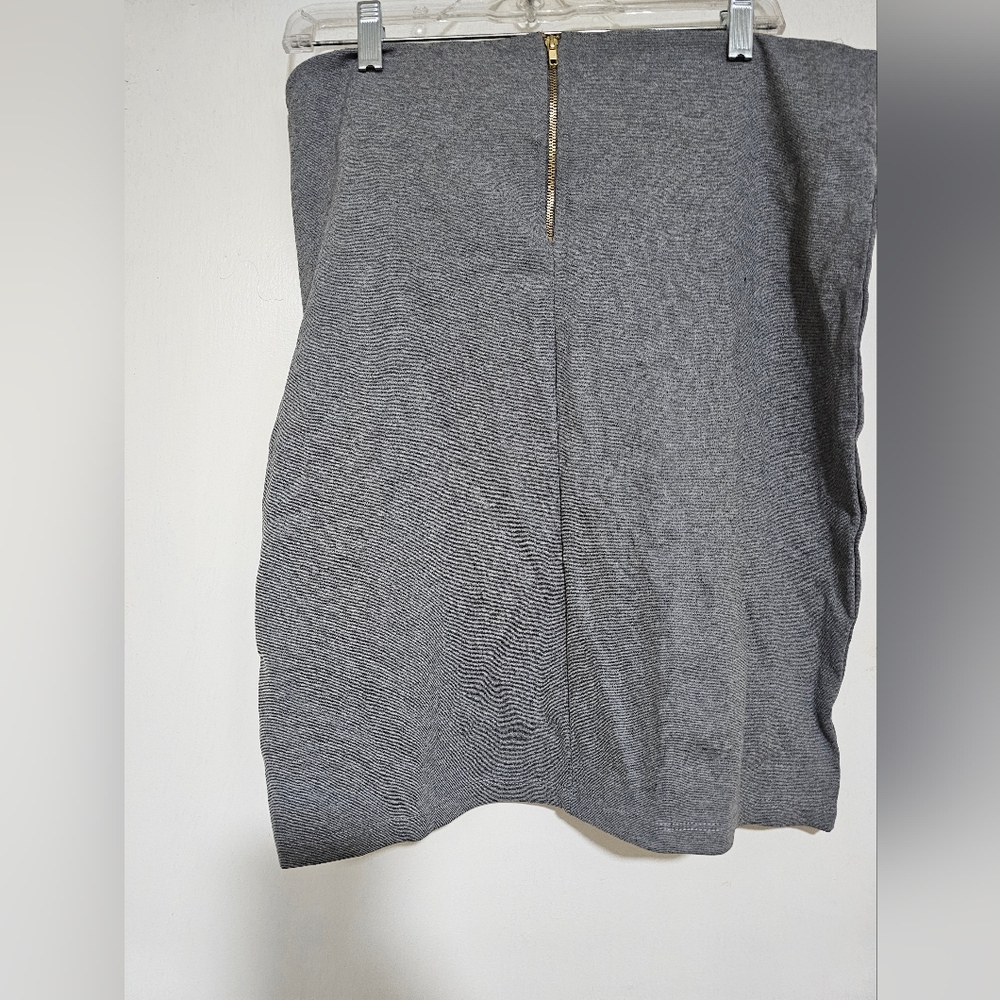NWT fig & blu pencil skirt with zipper, XL, Charcoal Gray